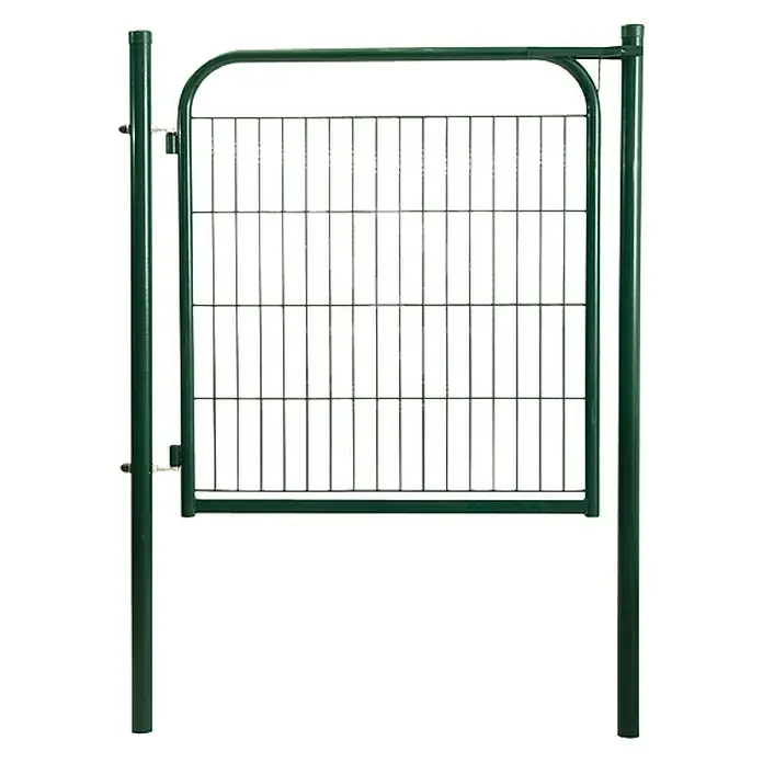 Puerta de valla Eco - 100 x 120 cm, Verde, Metal - Puerta de jardín verde con relleno de malla de alambre, ideal para un acceso seguro a su jardín. Robusta y duradera.