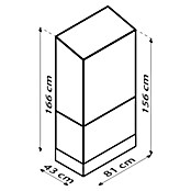 Vitavia Gewächshaus Stad (Außenmaß inkl. Dachüberstand (B x T): 81,2 x 42,8 cm, Material Seitenwand: Kunststoff, 4 mm, Schwarz) | BAUHAUS