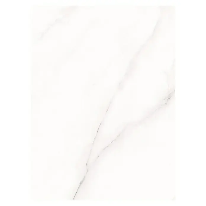 Wandfliese Mia Marbly - 20 x 25 cm, Weiß/Grau, Glänzend - Elegante weiße Marmorfliese mit feinen grauen Adern, ideal für moderne Innenräume. Hochwertige Optik und vielseitig einsetzbar für Wand- und Bodenbeläge.