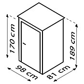 Vitavia Geräteschrank (98 x 81 cm, Stahl, Anthrazit) | BAUHAUS