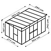Vitavia Gerätehaus Kosmos 11500 (Außenmaß inkl. Dachüberstand (B x T): 392,8 x 295 cm, Aluminium, Alu/ Grau) | BAUHAUS