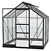 Vitavia Gewächshaus Eris 3800 (Außenmaß inkl. Dachüberstand (B x T): 23 x 198,8 cm, Material Seitenwand: Glas, 3 mm, Schwarz) | BAUHAUS