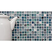 Mosaikfliese Quadrat Crystal Mix XCR 1501 (29,5 x 29,5 cm, Grün/Blau, Glänzend)