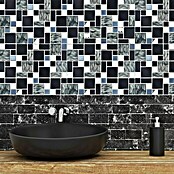 Mosaikfliese Crystal Mix XCM MC689 (30 x 30 cm, Schwarz, Glänzend)