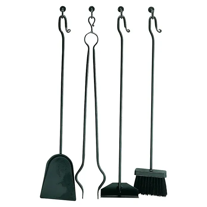 Kaminbesteck (4 -tlg., Schwarz, Höhe: 60 cm)