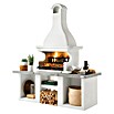 Grillkamin Palazzetti Easy Garden Glasgow (Hauptgrillfläche: 76 x 27 cm, Beton, Weiß / Granitoptik / glänzend grau, L x B x H: 210 x 90 x 250 cm) | BAUHAUS