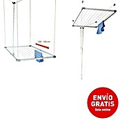 Tendedero de techo (Longitud cuerda de tender: 19 m, Plateado, Ancho: 78 cm)