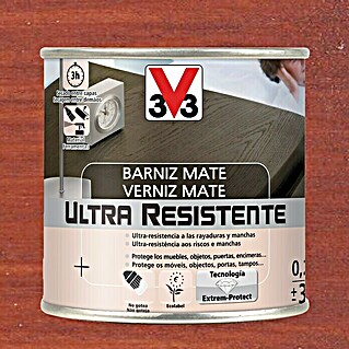 V33 Barniz para madera Mate Ultra Resistente (Caoba, Mate, 250 ml)