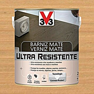 V33 Barniz para madera Mate Ultra Resistente (Roble claro, Mate, 2,5 l)