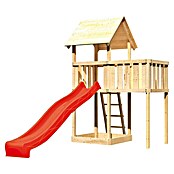 Karibu Kinderspielturm Lotti Set 14 (L x B x H: 107 x 214 x 291 cm, Natur/Rot) | BAUHAUS