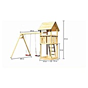 Karibu Kinderspielturm Lotti Set 4 (L x B x H: 264 x 347 x 291 cm, Natur) | BAUHAUS