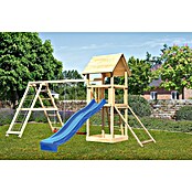 Karibu Kinderspielturm Lotti Set 33 (L x B x H: 264 x 415 x 291 cm, Natur/Blau) | BAUHAUS