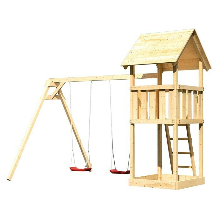 Karibu Kinderspielturm Lotti Set 4 (L x B x H: 264 x 347 x 291 cm, Natur) | BAUHAUS