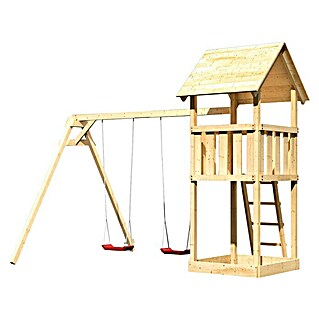 Karibu Kinderspielturm Lotti Set 4 (L x B x H: 264 x 347 x 291 cm, Natur)