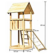 Karibu Kinderspielturm Lotti Set 7 (L x B x H: 107 x 107 x 291 cm, Natur) | BAUHAUS