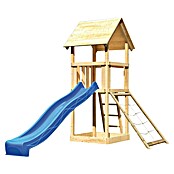 Karibu Kinderspielturm Lotti Set 15 (L x B x H: 107 x 107 x 291 cm, Natur/Blau) | BAUHAUS