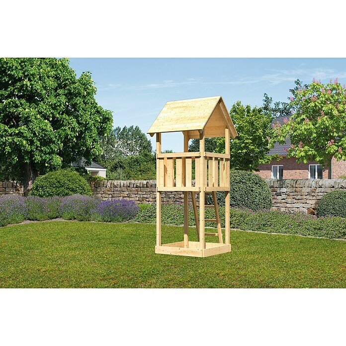 Karibu Kinderspielturm Lotti Set 1 (L x B x H: 107 x 107 x 291 cm, Natur) | BAUHAUS