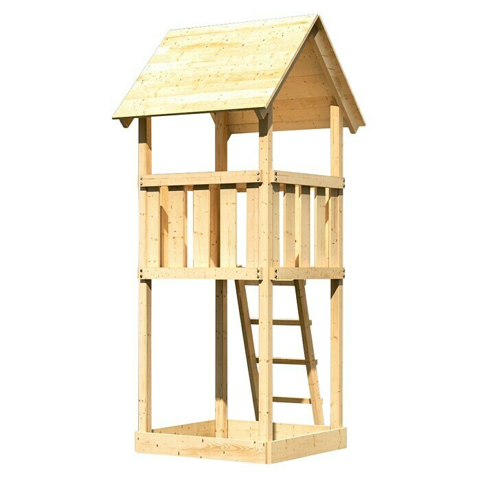 Karibu Kinderspielturm Lotti Set 1 (L x B x H: 107 x 107 x 291 cm, Natur) | BAUHAUS