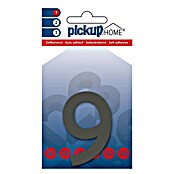 Pickup 3D Home Hausnummer (Höhe: 6 cm, Motiv: 9, Grau, Kunststoff, Selbstklebend)