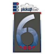 Pickup 3D Home Huisnummer (Hoogte: 10 cm, Motief: 6, Grijs, Kunststof, Zelfklevend)