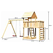 Karibu Kinderspielturm Lotti Set 45 (L x B x H: 264 x 454 x 291 cm, Natur) | BAUHAUS
