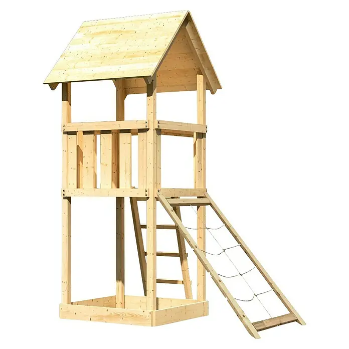 Karibu Kinderspielturm Lotti Set 7L x B x H: 107 x 107 x 291 cm, Natur