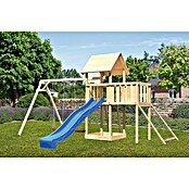 Karibu Kinderspielturm Lotti Set 47 (L x B x H: 264 x 454 x 291 cm, Natur/Blau) | BAUHAUS