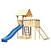Karibu Kinderspielturm Lotti Set 39 (L x B x H: 107 x 214 x 291 cm, Natur/Blau) | BAUHAUS