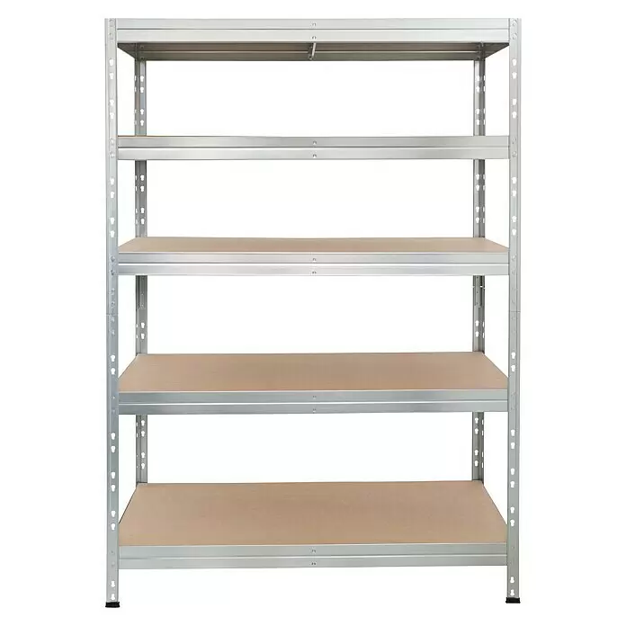 AR Shelving Schwerlastregal RivetH x B x T: 180 x 120 x 45 cm, Traglast pro Boden: 250 kg, Anzahl Böden: 5 Stk., Stecken, Silber