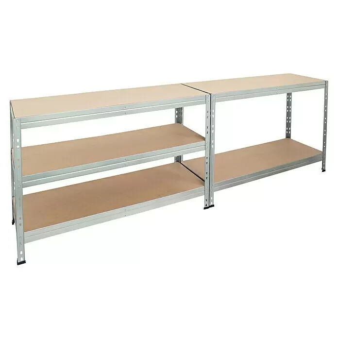AR Shelving Schwerlastregal RivetH x B x T: 180 x 120 x 45 cm, Traglast pro Boden: 250 kg, Anzahl Böden: 5 Stk., Stecken, Silber