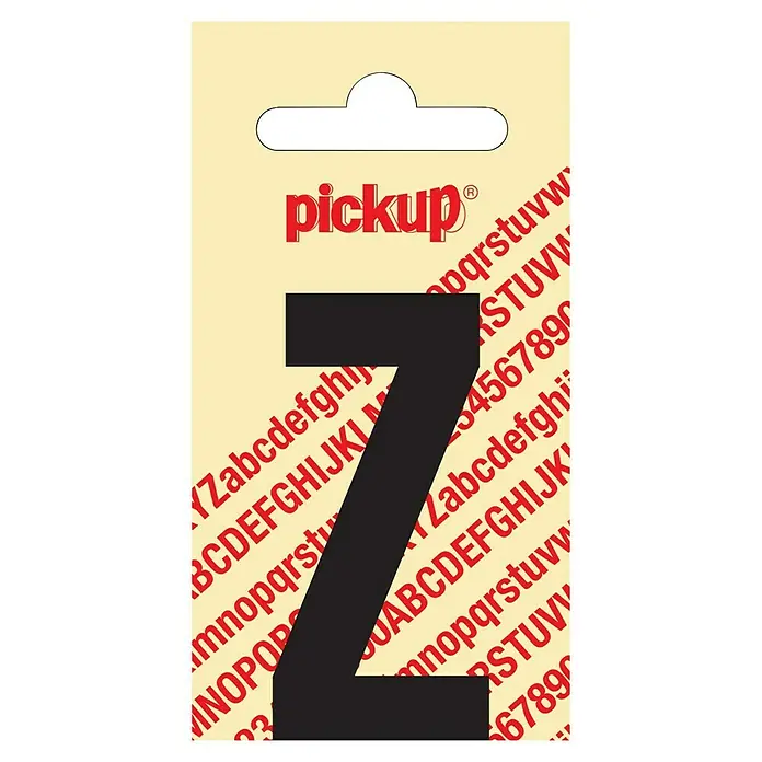 Pickup Aufkleber - Motiv: Z, Schwarz, Höhe: 60 mm - Aufkleber mit dem Buchstaben Z in Schwarz von Pickup, ideal zum Beschriften und Personalisieren von Gegenständen.