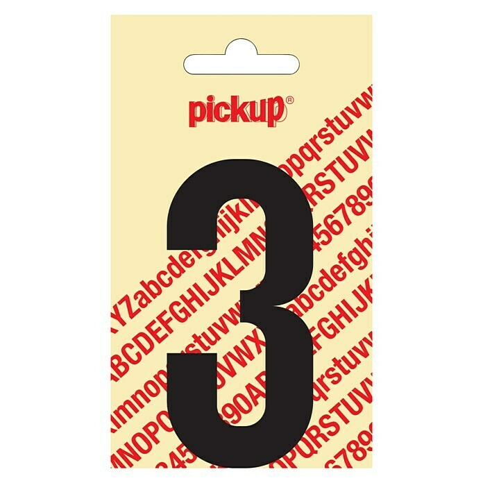 Pickup Sticker (Motief: 3, Zwart, Hoogte: 90 mm)