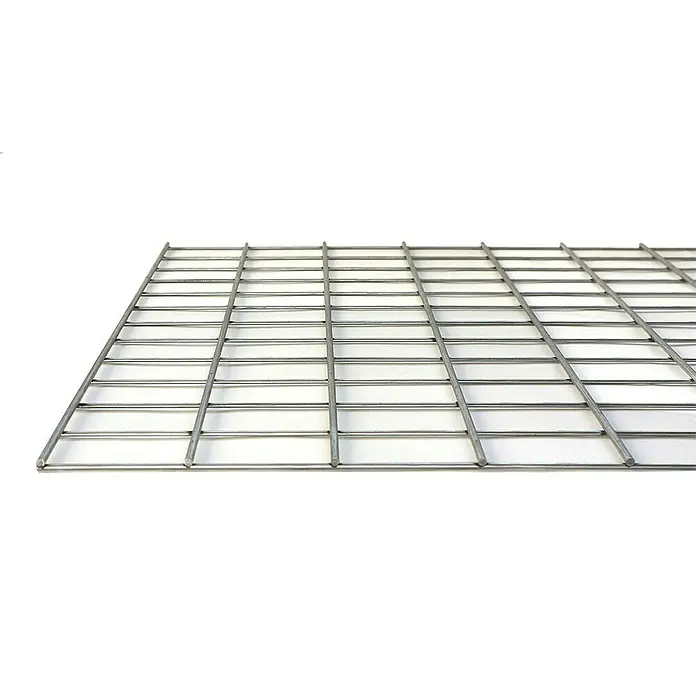 AR Shelving Schwerlastregal Rivet Wire - H x B x T: 180 x 120 x 45 cm, Traglast pro Boden: 225 kg, Anzahl Böden: 5 Stk., Stecken, Silber - Das Bild zeigt ein rechteckiges, silberfarbenes Drahtgitter, das sich ideal für den Einsatz im Haushalt oder im Garten eignet.