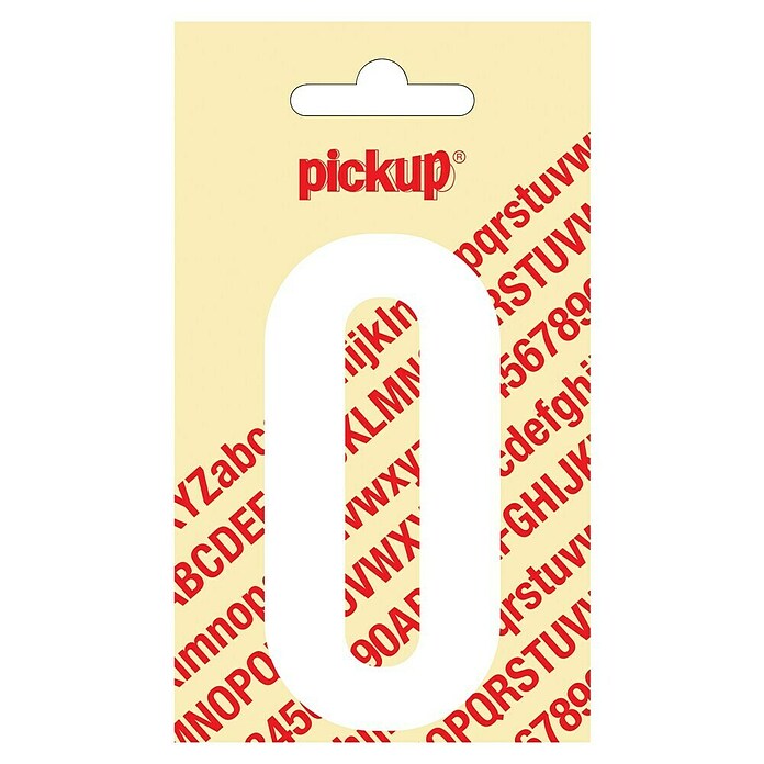 Pickup Sticker (Motief: 0, Wit, Hoogte: 90 mm)