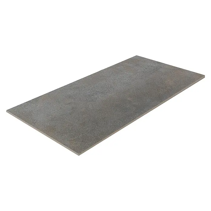 Feinsteinzeugfliese Metallbeton - 30 x 60,4 cm, Hellgrau, Matt - Graue, rechteckige Fliese mit leicht rauer Textur für Boden- oder Wandbeläge. Ideal für moderne Innenräume mit industriellem Flair.