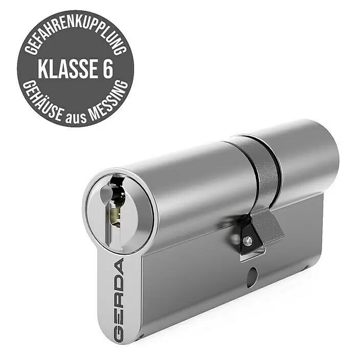 Gerda Haustür Thermo Prime 75 Ulm - 110 x 210 cm, DIN Anschlag: Links, Grau, Details in Edelstahl - Informationsansicht