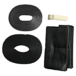 Mosquitera enrollable (An x Al: 150 x 130 cm, Color tejido: Negro)