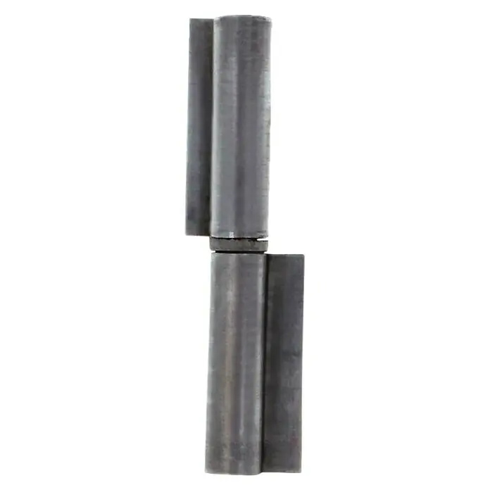 Pernio bisagra 2P - L x An: 80 x 22 mm, Derecha - Primer plano de una robusta bisagra de puerta metálica, ideal para puertas y portones pesados, que proporciona estabilidad y funcionalidad duradera.