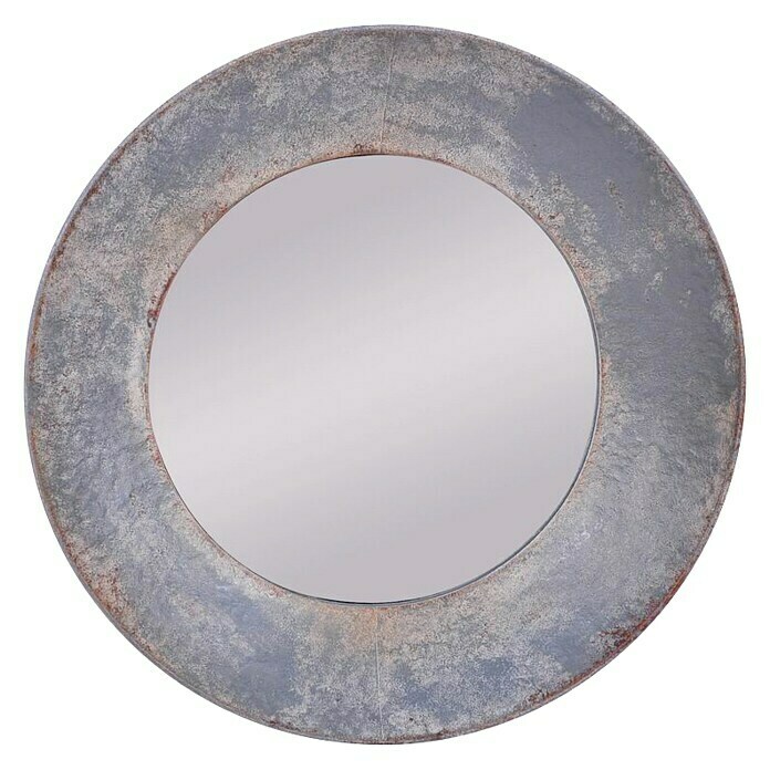 Espejo redondo Aguamarina (Diámetro: 77 cm, Gris óxido)