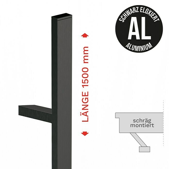 Gerda Haustür Thermo Prime 75 Hanover (110 cm x 210 mm, DIN Anschlag: Rechts, Anthrazitgrau, Schwarze Details) | BAUHAUS