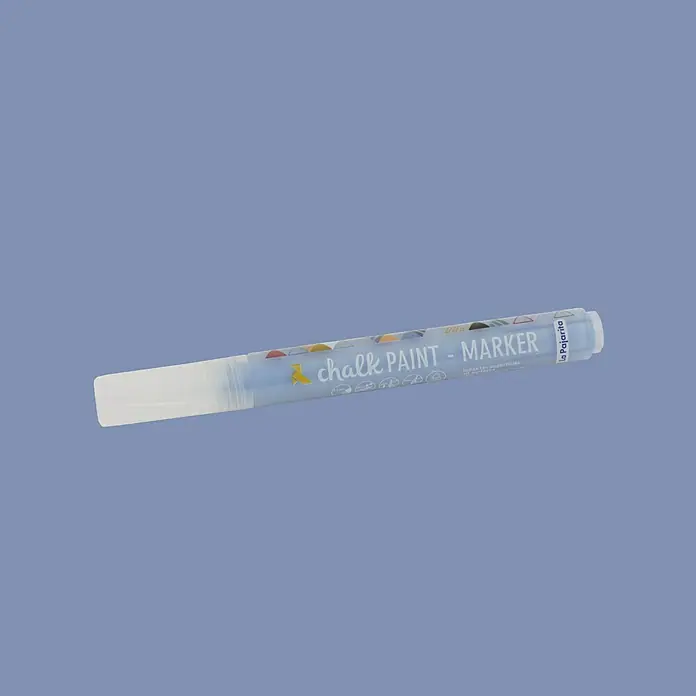 La Pajarita Marcador para ropa Chalk Paint Marker - Azul Horizonte, 6 ml, Mate - Primer plano de un rotulador de pintura de tiza de La Pajarita. Ideal para múltiples superficies y proyectos creativos.