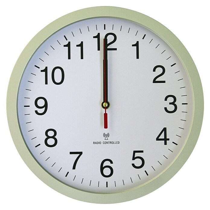 Voltomat Funkwanduhr Orologio (Weiß/Silber, Durchmesser: 30 cm)