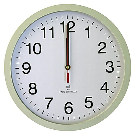 Voltomat Funkwanduhr Orologio (Batteriebetrieben, Weiß/Silber, Durchmesser: 30 cm)