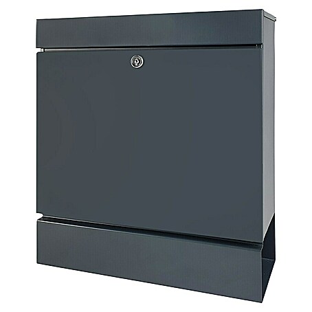 Burg-Wächter Wandbriefkasten 848 ANT Seattle (L x B x H: 11 x 36,4 x 40,5 cm, Anthrazit, Stahl, Zeitungsfach)