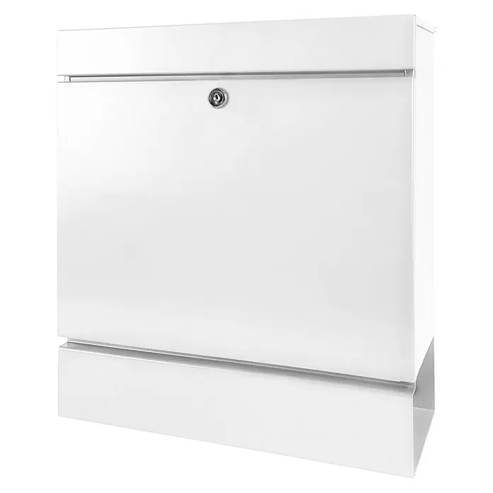 Burg-Wächter Wandbriefkasten 848 W Seattle - L x B x H: 11 x 36,4 x 40,5 cm, Weiß, Stahl, Zeitungsfach - Ein moderner, weißer Briefkasten mit Schloss. Dieser elegante Briefkasten ist perfekt für die sichere Aufbewahrung Ihrer Post.