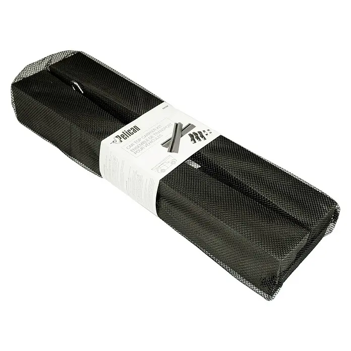 Pelican Dachträgerpolster für Kajaks und SUP Boards - 5 -tlg. - Nahaufnahme eines verpackten Dachträger-Kits von Pelican, ideal für den sicheren Transport von Gepäck auf Autodächern.