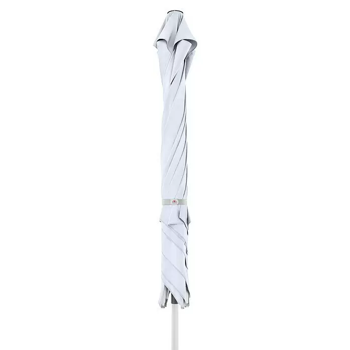 Doppler Marktschirm Telestar - Weiß, Bespannungsmaß (L x B): 400 x 400 cm - Geklappter weißer Sonnenschirm mit Gurt.