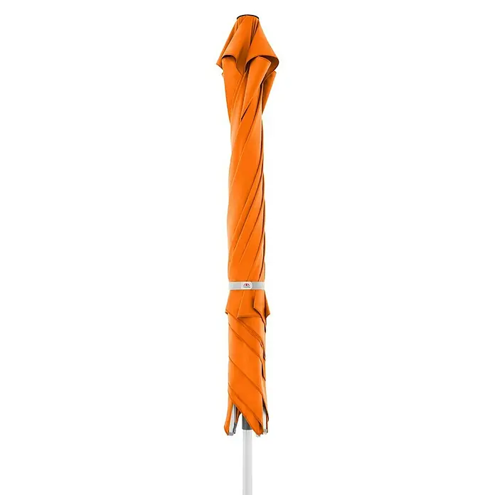 Doppler Marktschirm Telestar - Orange, Bespannungsmaß (L x B): 400 x 400 cm - Geschlossener orangefarbener Sonnenschirm mit Aluminiummast, der Schatten und Schutz vor Sonne bietet.