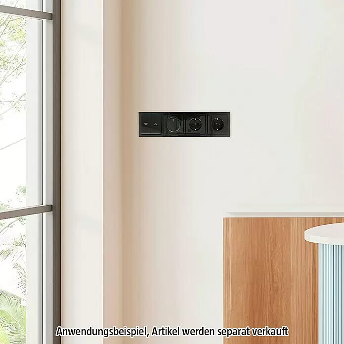 Busch-Jaeger Future Linear Abdeckrahmen 1724-181K - Anthrazit, 4-fach, Kunststoff - Informationsansicht