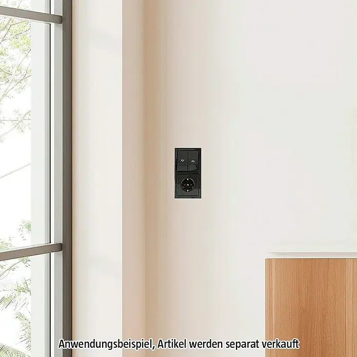 Busch-Jaeger Future Linear Abdeckrahmen 1722-181K - Anthrazit, 2-fach, Kunststoff - Schwarze Steckdose mit Schalter im modernen Design. Eine stilvolle Ergänzung für jedes Interieur.
